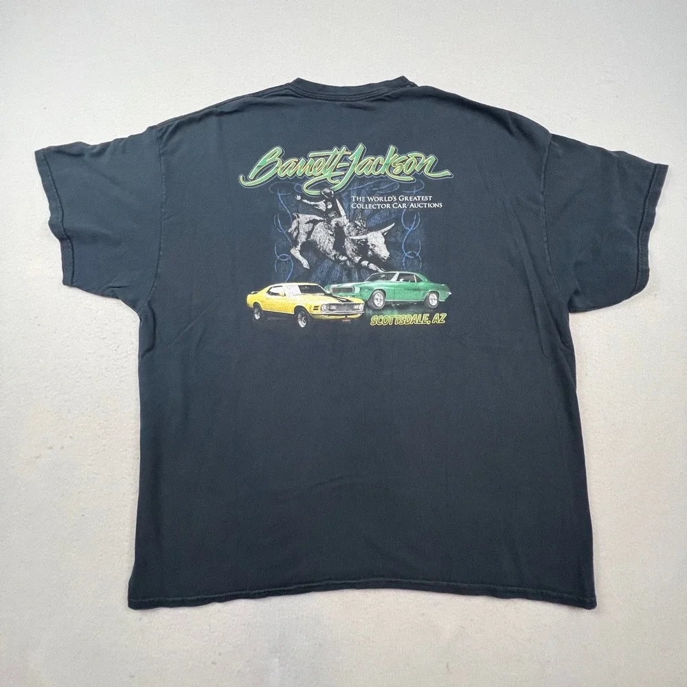 Gildan Barrett-Jackson T-Shirt Mens 2XL Black Collector Car Auction Graphic Tee